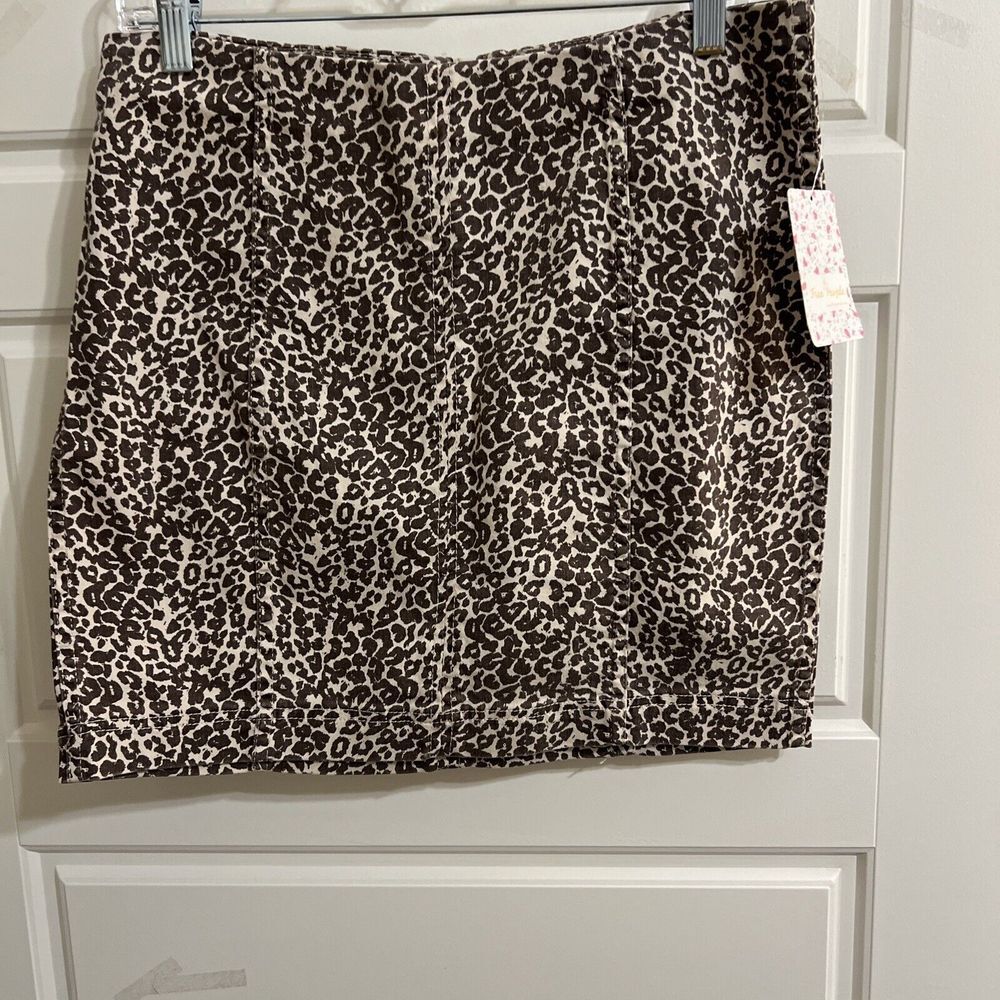 New WE THE FREE By Free People Size 12 Tea Combo Women's animal print skirt